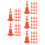 100Pièces Ensemble Miniature PVC Orange Jeu Éducatif 9