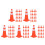 100Pièces Ensemble Miniature PVC Orange Jeu Éducatif 7