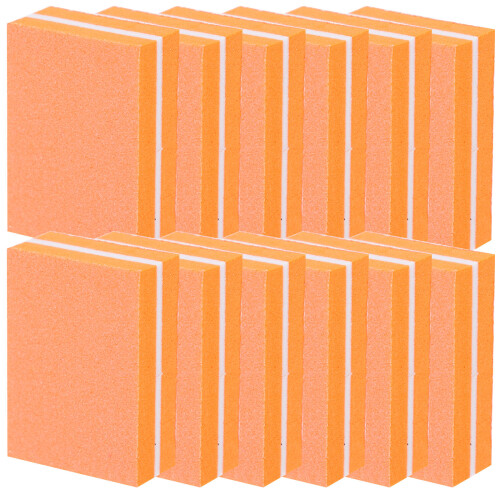 60Pièces Limes À Ongles Professionnelles Orange Pour