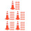 100Pièces Ensemble Miniature PVC Orange Jeu Éducatif 10
