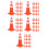100Pièces Ensemble Miniature PVC Orange Jeu Éducatif 4