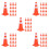 100Pièces Ensemble Miniature PVC Orange Jeu Éducatif 6