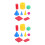 2Ensembles Kit Solides Géométriques Plastique Maison École 8