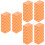 60Pièces Limes À Ongles Professionnelles Orange Pour 6