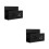 2Pièces Support Courrier Acrylique Noir Pratique Pour Bureau Et Maison 6