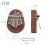 4Pièces Kalimba Compact 8 Touches Bois Métal Instruments Multicolores 9