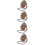 4Pièces Kalimba Compact 8 Touches Bois Métal Instruments Multicolores 8