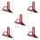 5Pièces Étape Aluminium Rouge Outil Précis Menuiserie 4