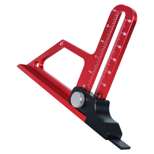 5Pièces Étape Aluminium Rouge Outil Précis Menuiserie 2