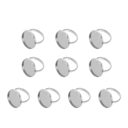 30St Compacte En Verstelbare Metalen Ring Base Voor Creatieve Sieraden