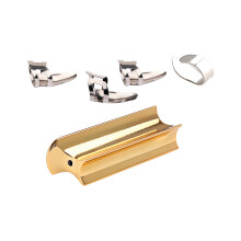2Sets Gouden Metalen Gitaar Slide Bars, Stevig En Comfortabel