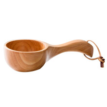 3Pcs Brown Wooden Water Scoop Lightweight Practical Kitchen Accessory