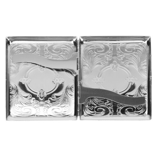 2Pcs Automatic Opening Silver Stainless Steel Box Protector