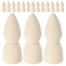 40Pcs DIY Wooden Peg People Dolls Beige for Christmas and Home Decor