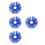 4St Multifunctionele Blauwe Clown Kraag Polyester Ruffle Dames 8