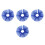 4St Multifunctionele Blauwe Clown Kraag Polyester Ruffle Dames 4