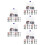 5Sets Zilveren Nbr+zinklegering Airconditioning Compressor Ringen Kit 7