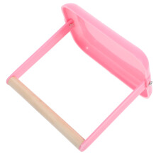 3St Vogelstand Roze Met Tray ABS Vogel Speel- En Trainingsstand
