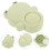 4St Deurstop Antiklem 37Mm ABS PVC Lichtgroen 9