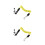 2St Gele Canoe Leash Met Duurzame Zinklegering En Elastisch Tpu 2