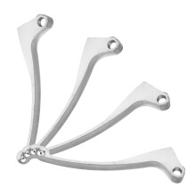 4St Verstelbare Hydraulic Koppelingsremhendel Motorfiets Silver Staal