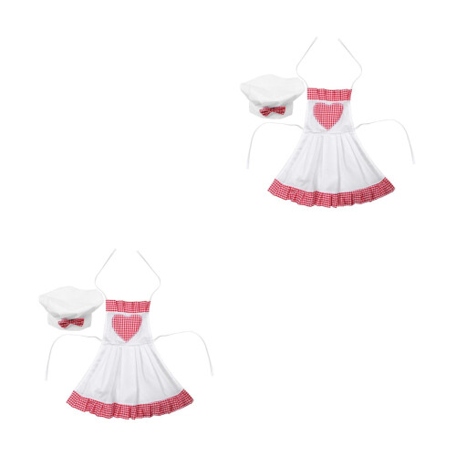 2Sets Toddler Chef Set Fotoshoot Comfortabel Polyester 1