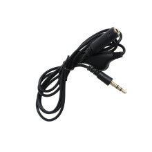 2St Zwarte 3.5mm Audio Verlengkabel Koperen Kern Voor Speaker