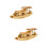 2St Lichtbruine Houten Boot Desktop Ornament Creatief 8
