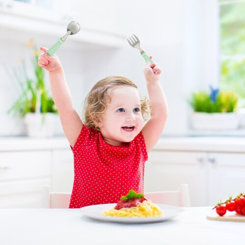 1Set Kinderbestekset Roestvrij Staal Set 2