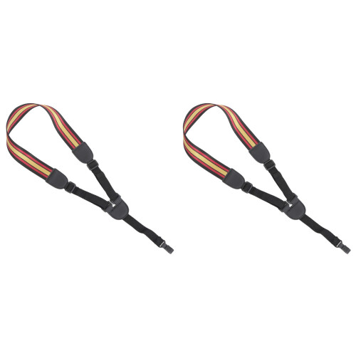 2St Multikleur Nylon Ukulele Strap Verstelbaar Comfortabel Speel 2