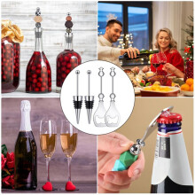 Beadable Wine Stoppers Beadable Beer Opener Set 10 Decorative Beaded Wine Bottle Stopper 10 Alloy Reusable Bottle Opener