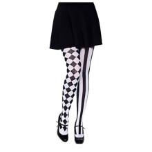 (Style K) Skeleton Halloween Silk Stockings Woman Black Knee High Socks House Ghost Props