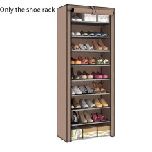 (Coffee) 10 Cabinet Tier Storage Organiser Shoe Rack Black Stand Holds Pairs 27 Dustproof