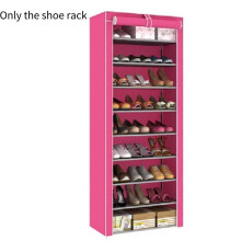 (Rose Red) 10 Cabinet Tier Storage Organiser Shoe Rack Black Stand Holds Pairs 27 Dustproof