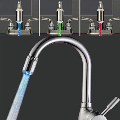 Rgb Kitchenbathro Style Om Shower Led Light Tap Temperature Sensor Water Kitchen Faucet Tool