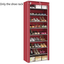 (Wine Red) 10 Cabinet Tier Storage Organiser Shoe Rack Black Stand Holds Pairs 27 Dustproof