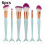 (6pcs Light Blue)Mermaid Makeup Brush Set Foundation Eyeshadow Brushes Cosmetic Durable Tool 1
