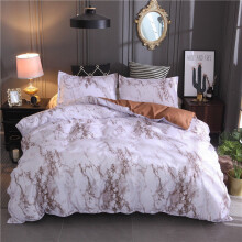 (Yellow, Queen(3pc)) Soft Pattern Marble Bedding Sets Pillowcase Set Twin Full Queen Duvet King Cover