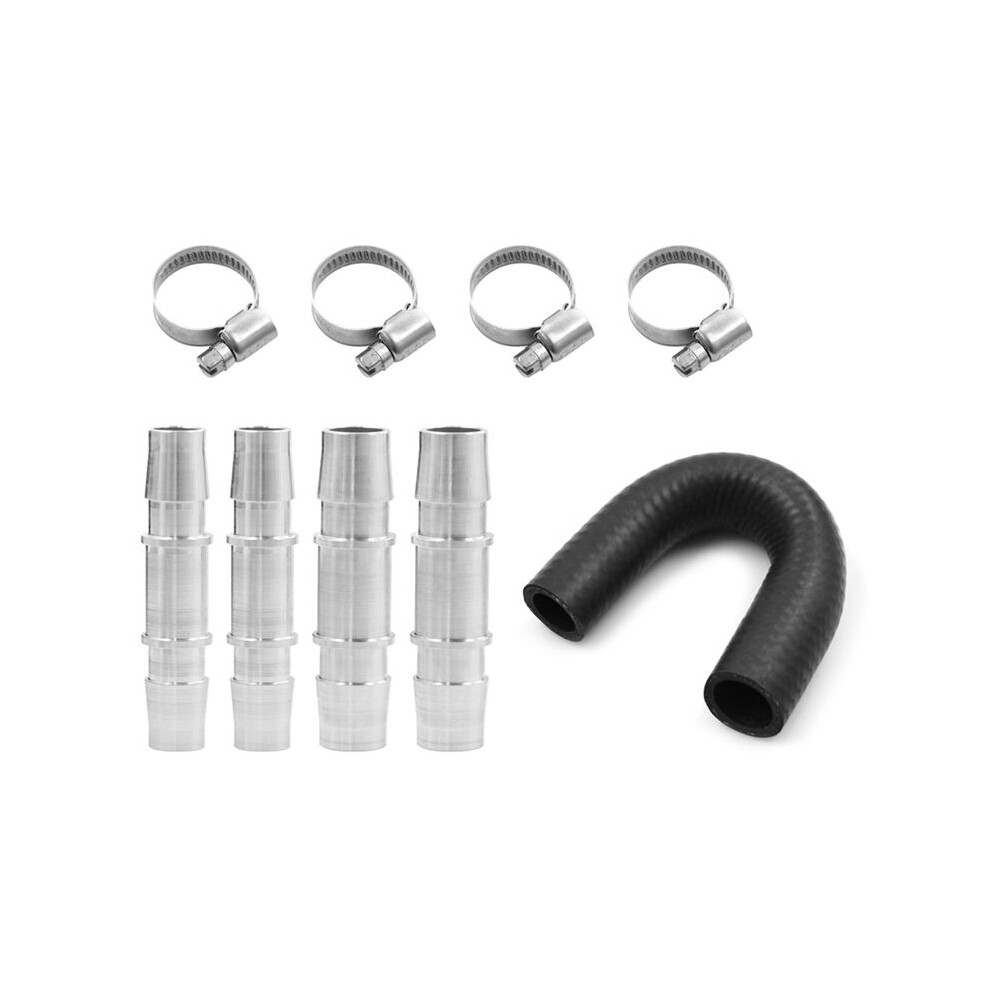 626-001 Upgraded Aluminum Engine Heater Core Bypass Kit With 5/8In 3/4In Hose For Most Common Heater Hoses Light 4714256864281