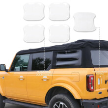 Door Handle Scratch Protector Rear Tailgate Door Bowl Cover Trim for Bronco 2021-2024 Accessories White