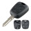 Car 2-Button Key Shell Remote Control Key Shell with Key Embryo for  106 107 206 207 306 307 406 407 5
