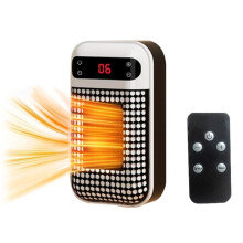 Portable Heaters for Indoor Cordless Powered Heater 500 Watt Heater for Winter Remote Heater+LED Display EU Plug White