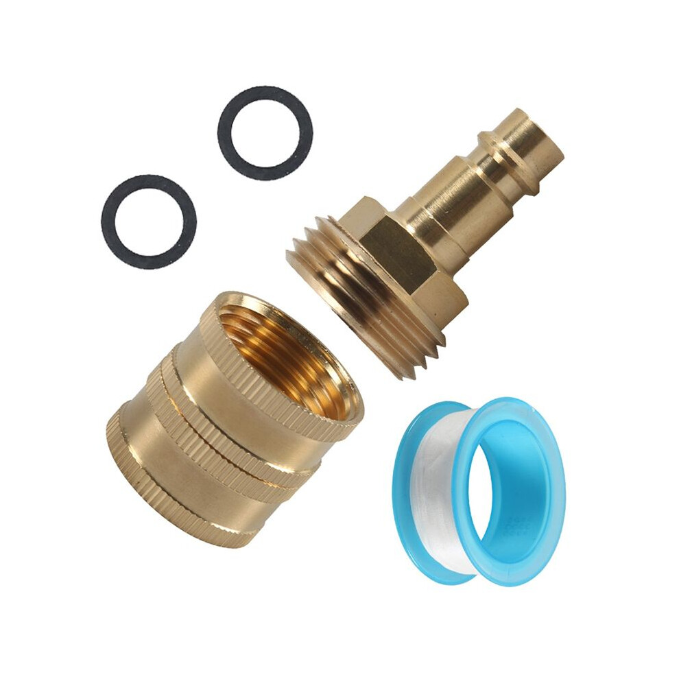 3/4Inch Female To Female Swivel Hose Adapter, 1/2In To 3/4In Quick Connect For Rv Exterior Shower Facuet Pf247007 6032757564775