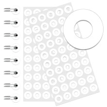 2500Pcs Self-Adhesive White Hole Reinforcement Stickers,1/4In Diameter Hole Punch Reinforcement Labels for School Office