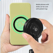 Multifunktionaler Magnetischer Kabelloser Lade-Fotoständer, Zusammenklappbarer Stativ-Handheld-Selfie-Telefonhalter mit Schnellverschluss,B