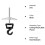 Ceiling Hook Lighting Hook Orchid Hook for Hanging Plants Swivel Hook for Ceiling Installation Cavity Wall Fixing 3