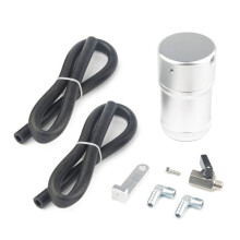 Car Oil Catch Can Kit for -150 3.7L/4.6L/5.0L/5.4L/6.2L, V6 or V8 11-17 Silver