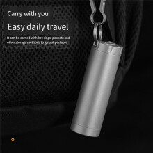 Titanium Alloy Multifunctional Toothpick Box Titanium Alloy Bottle Travel Storage Box Outdoor Tools