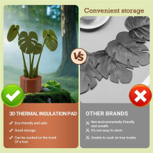 Monstera Plant Coasters Set 3D Printed, Waterproof&Anti-Scald Plant Coaster, Funny 3D Printed Coasters Magnetically
