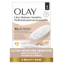 Olay Ultra Moisture Beauty Bar voor Gevoelige Huid met Havermoutextract, 10x Meer Hydratatie